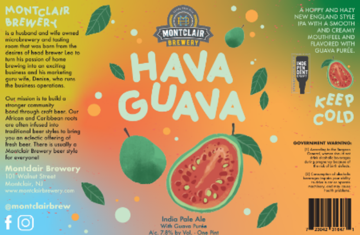 Photo of Montclair Brewery's Hava Guava label